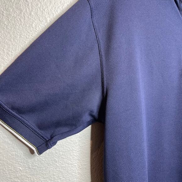 PGA Tour Size Large Michigan Wolverines Blue Polo Shirt - Picture 3 of 7